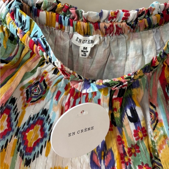 NWT En Crème Colorful Off-Shoulder Bohemian Dress - Picture 3 of 5